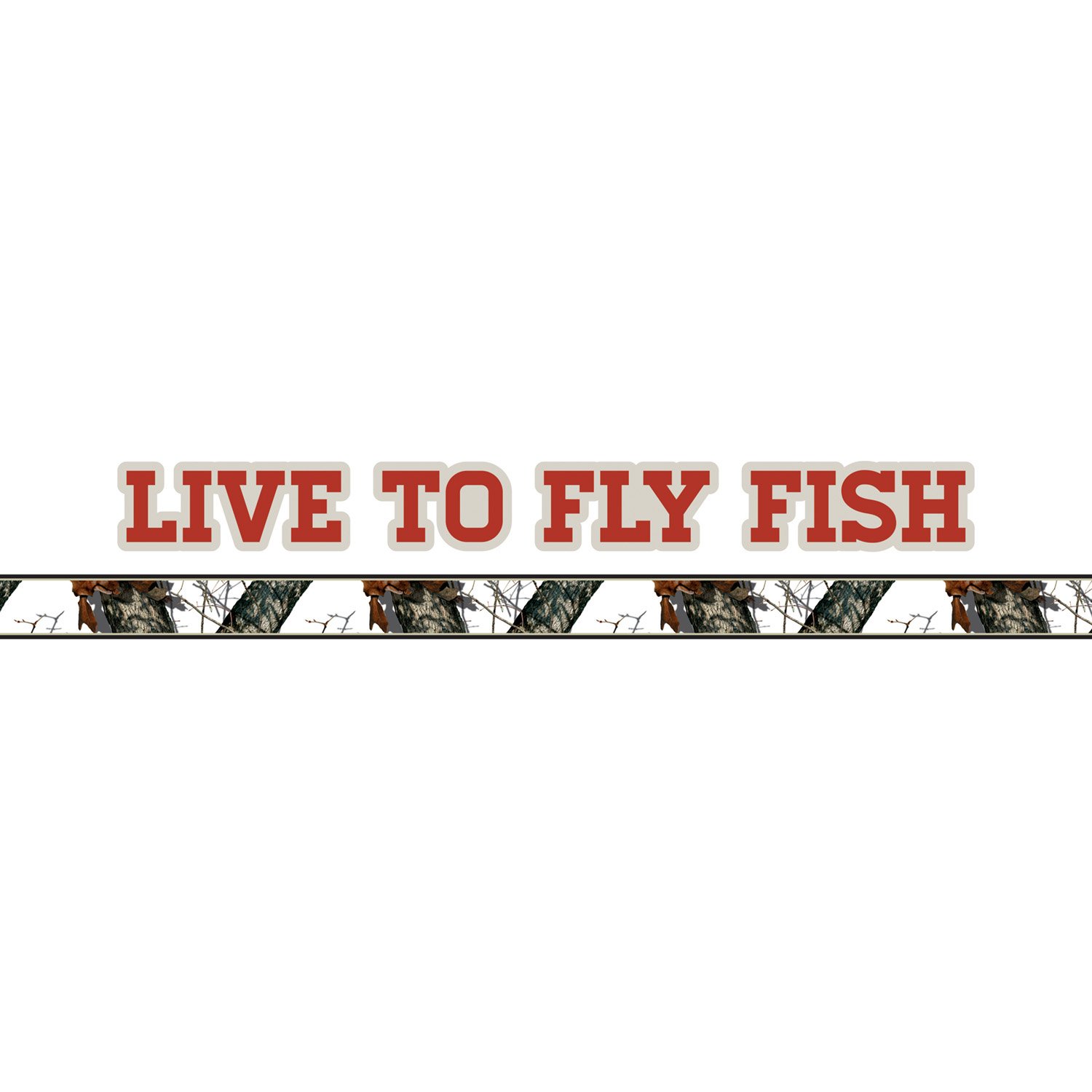 Logo d'hiver Live to Fly Fish : affichez votre passion de la pêche sans abîmer votre auto
