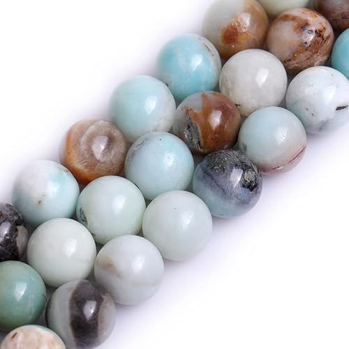 Miniatura 875 de GEM-Inside - Cuentas sueltas de piedra de lava negra natural de 0.315 in para hacer joyas, 15 pulgadas Cordierita de grado A