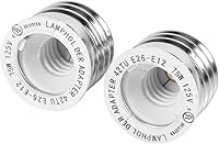 Vista 1 de YiLighting Proveedor (adaptador E26/E27 a E12) E26 Base de tornillo mediano a adaptador de enchufe de candelabro E12 reductor convertidor (2 piezas)