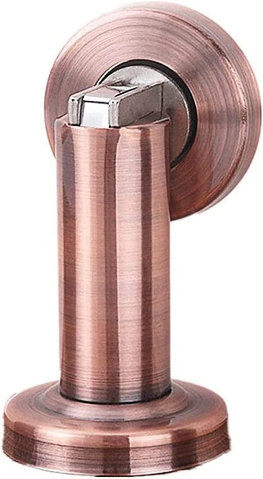 Nvsfzgiyg Glod Door Stop Wall Mounted Stopper 304 Stainless Steel, Strong Magnetic Invisible To Prevent Collision Adjustable Height, For Bathroom Kitchen, Red(Glod)