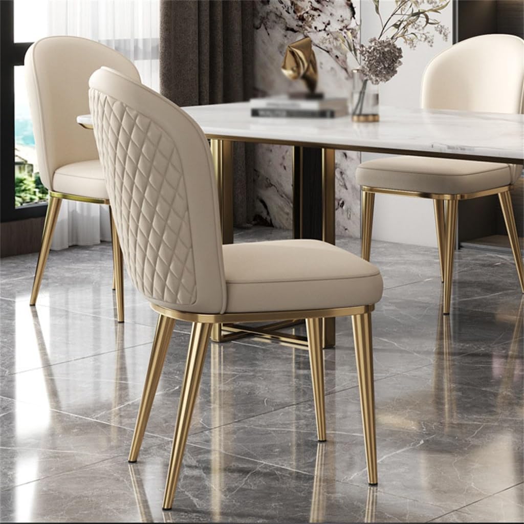 Italian Dining Chair Home Backrest Stool Stainless Steel Hotel Restaurant
