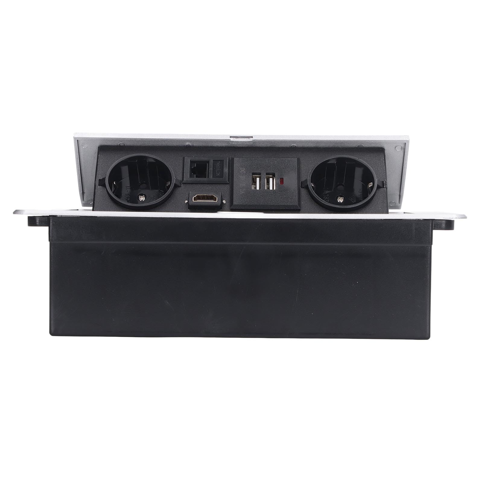 Kikumi Enchufe de Escritorio, Regleta de Alimentación de 16A, Caja de Conexión de Mesa, USB Dual, Estándar de la UE, CA 250V, sin Soldadura, para Oficina