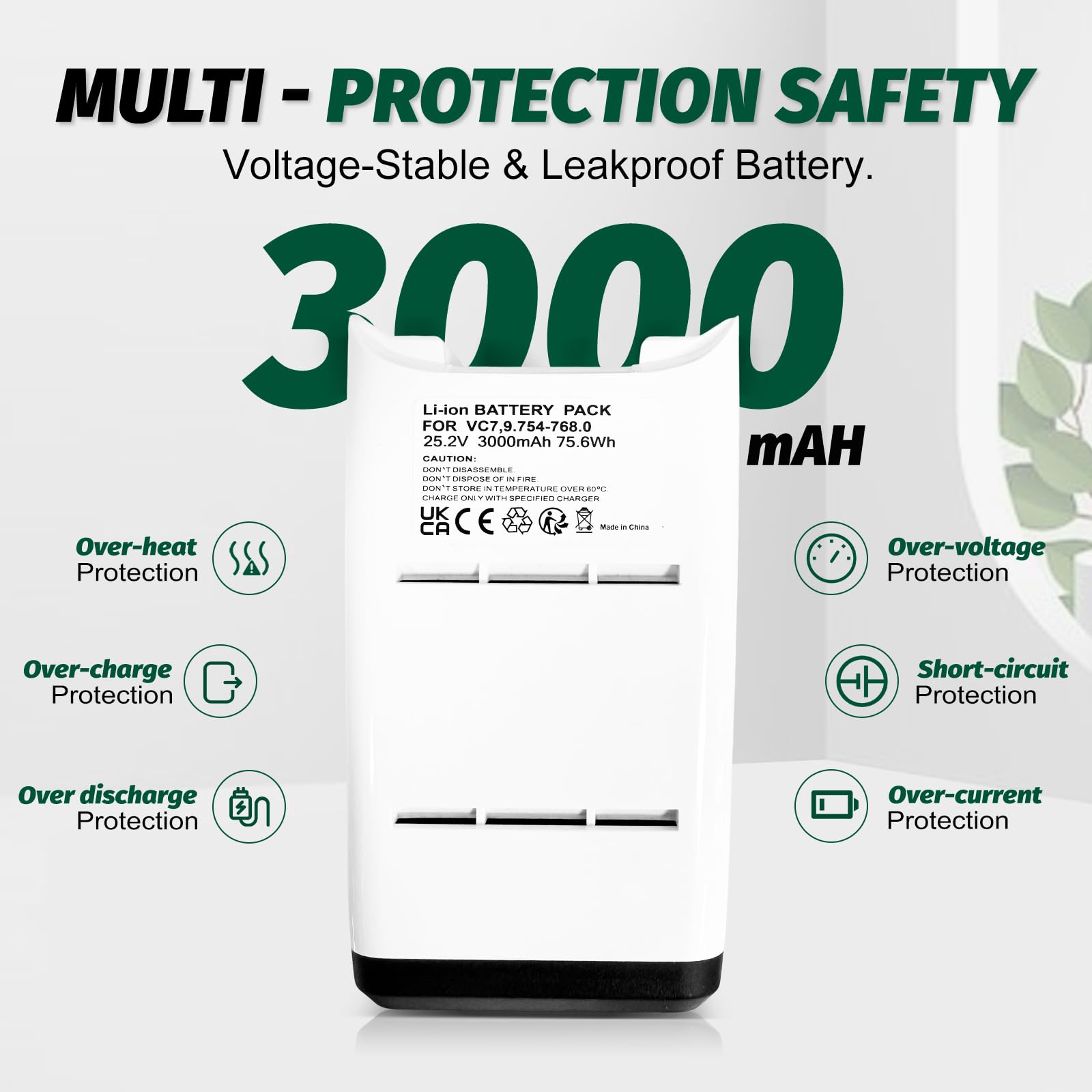 Batteria compatibile con Kärcher VC 6, VC 7 Cordless Aspirapolvere ourFamily, yourMax. Sostituisce il numero d'ordine Kärcher: 2.863-361.0/28633610