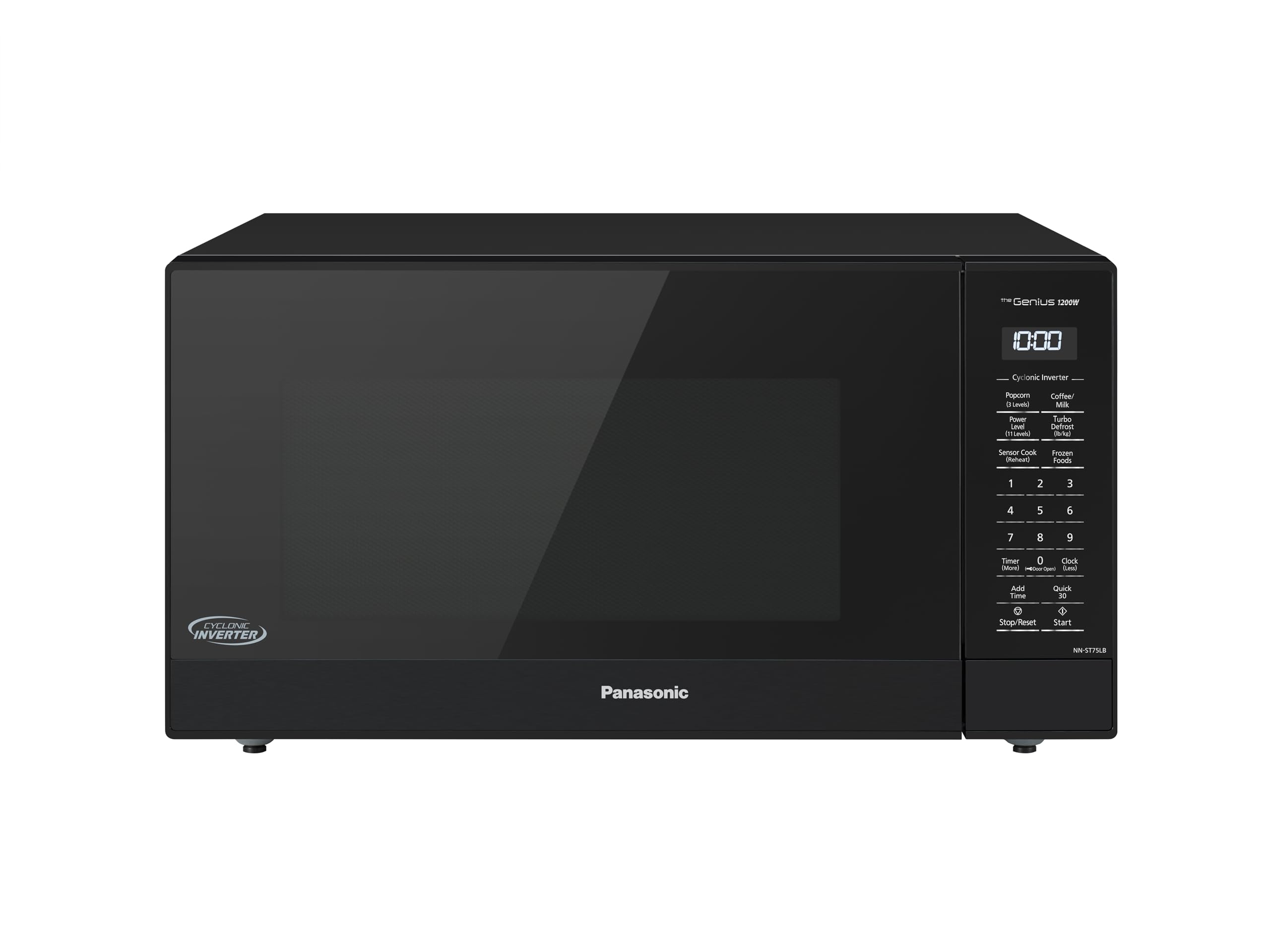 Panasonic NNST75LBC Cyclonic Inverter Black Microwave Oven 1 6 Cuft
