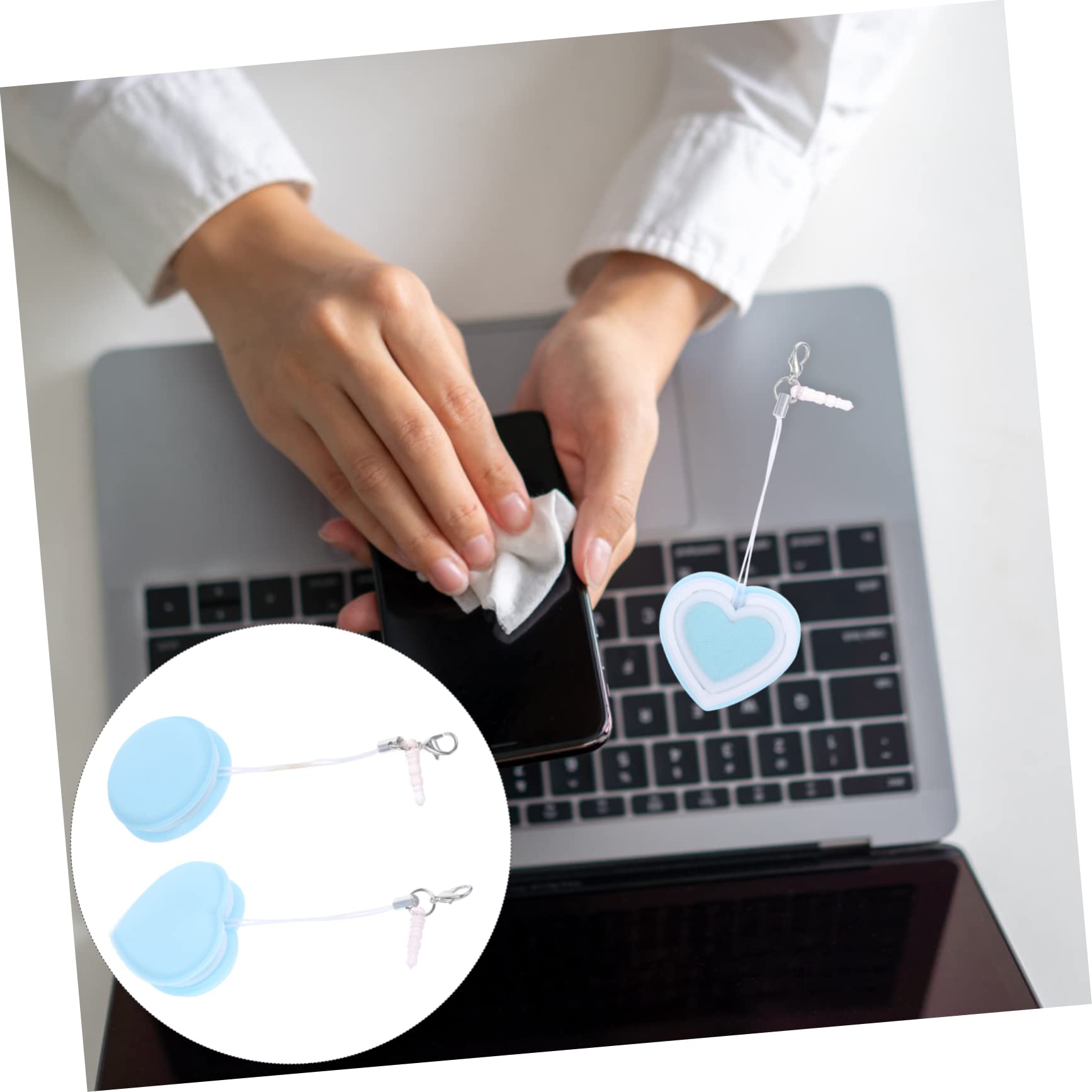 Healvian 10pezzi Kit Pulizia Schermi e Lenti Panni Microfibra per Smartphone Computer e Occhiali Accessori Pratici e Riutilizzabili Design con Decorazione Corda