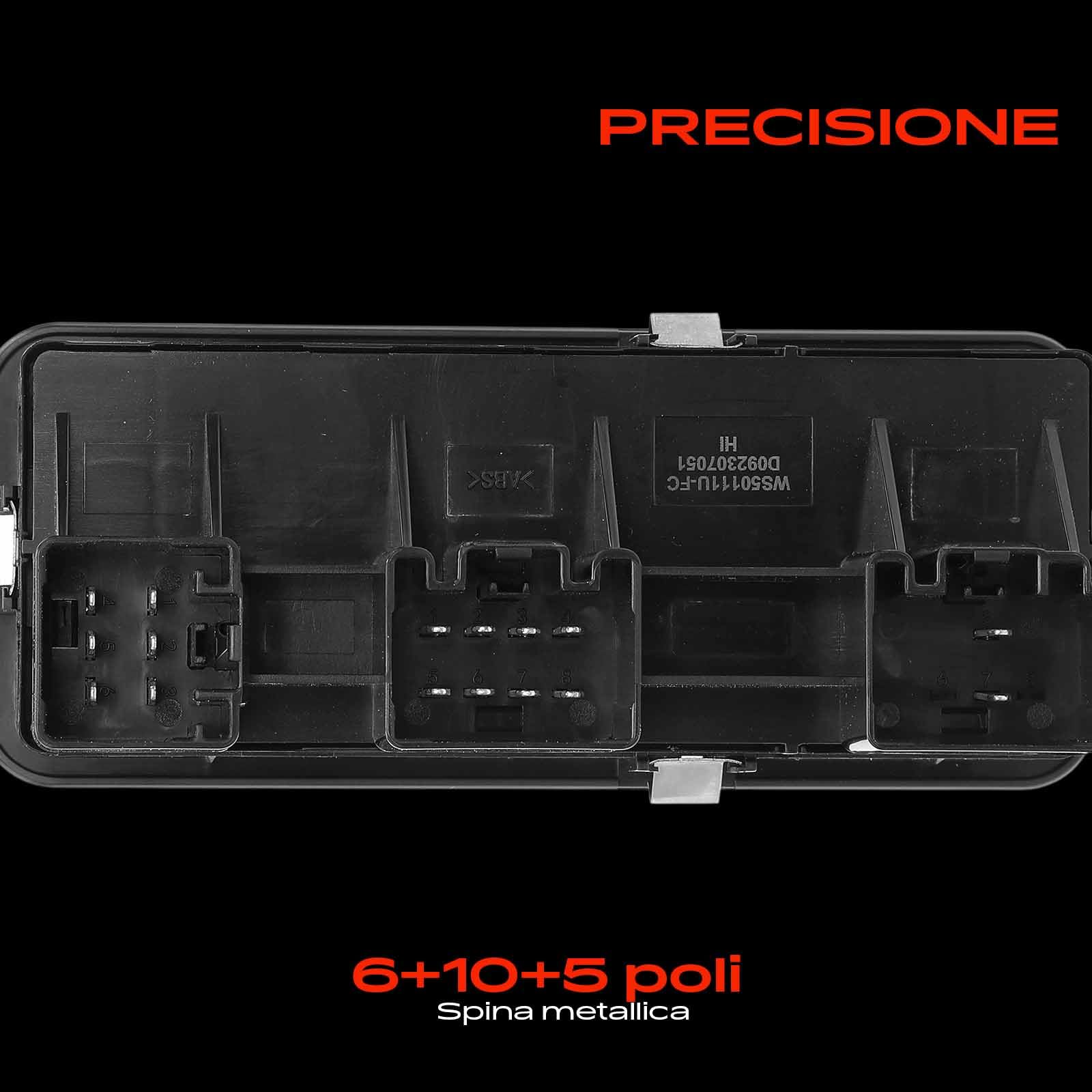 Frankberg Interruttori alzacristalli Anteriore sinistro Compatibile con R.a.n.g.e R.o.v.e.r Sport L320 Discovery III L319 Discovery III TAA Replace# YUD501110PVJ