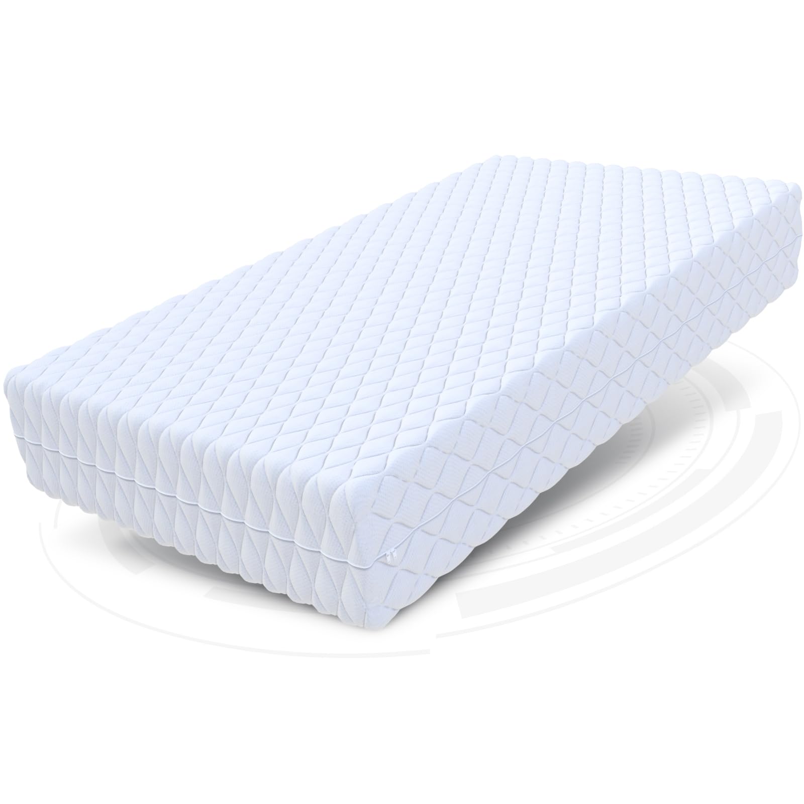 FDM Matratze 180x200 cm Härtegrad H2 H3 Höhe 23 cm Taschenfederkernmatratze Polyurethan-Schaum 7 Komfortzonen mit Hypoallergenem Waschbarem Jersey Bezug Oeko-Tex Mariner