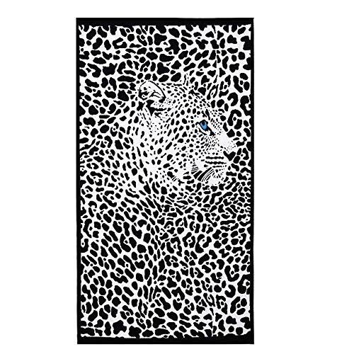 Gocher Big Size Bath and Beach Towels Horse Dolphin Microfiber 100 * 180cm Bathroom Hotel Large Towel for Adults -(Panthers)