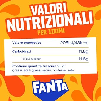 Fanta Original Orange Flavour with Italian Orange Juice, No Preservatives, 100% Recyclable Can Refreshing Flavour - 24 x 330ml Cans