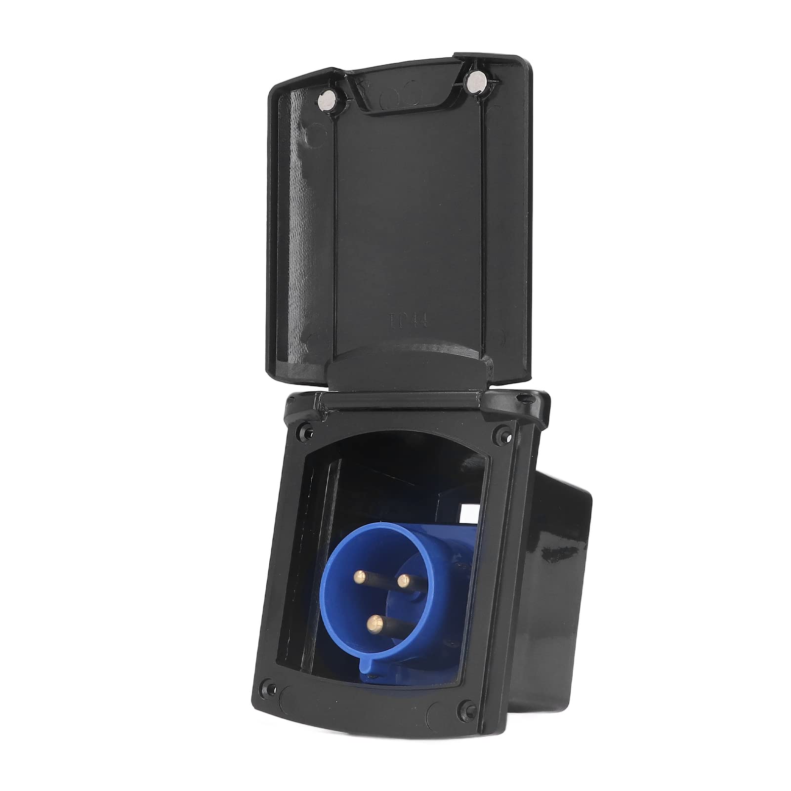 32A 220V-250V RV Zewnętrzna Skrzynka Zasilania, 3 Pinowe (BLACK)
