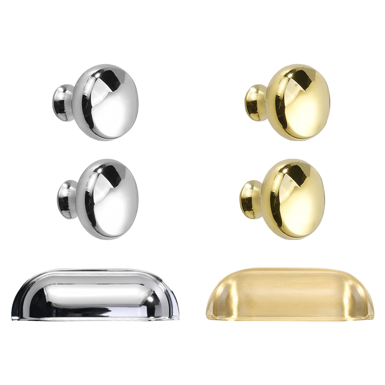 kobeIeen Solid Brass Round Dresser Drawer Knobs Simple Decorative Kitchen Cabinet Door Handles for Wardrobe Door
