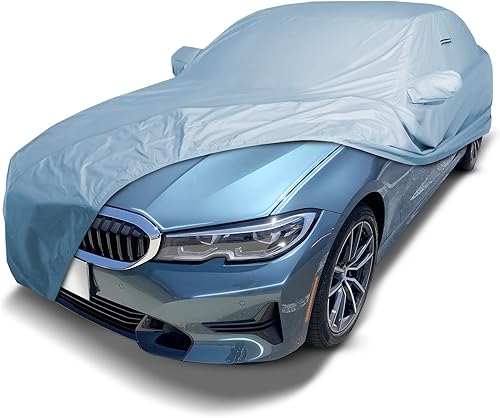 iCarCover Funda de automóvil personalizada para BMW Serie 3 Sedan 320i, 328i, 330i, 330e, 335i, ActiveHybrid 3, impermeable, para todo tipo de
