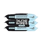 DUDE Wipes - Medicated Flushable Wipes - 3 Pack, 144 Count - Unscented - Extra-Large - Maximum Strength Medicated Witch Hazel - Septic and Sewer Safe Medicated