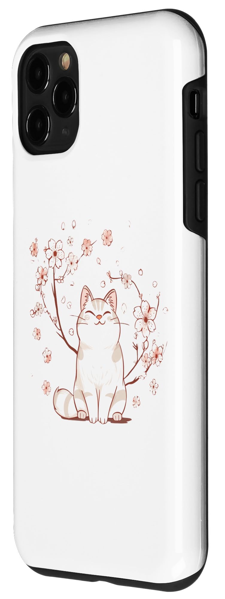 iPhone 11 Pro Spring Floral Kitten Lover Japanese Art Cute Cat Case - Image 2