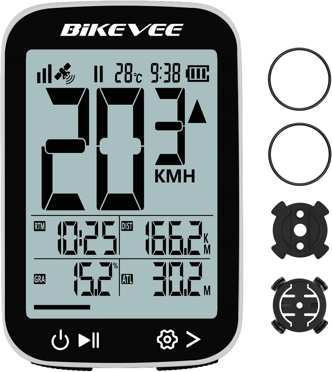 Bike Speedometer GPS Wireless Cycling Computer – Auto Start/Stop