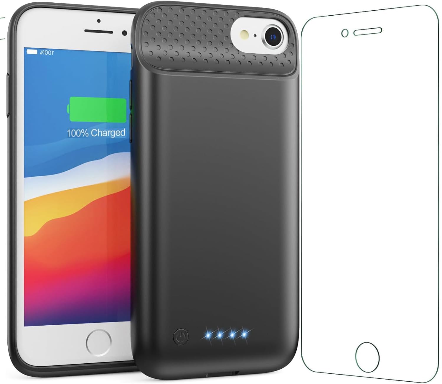 Battery Case for iPhone for iPhone 8/7/6s/6/SE (2022/2020),[2024 Upgraded] 7000mAh Ultra-Slim Portable Extended Charger Case Cover for iPhone 8/7/6s/6/SE (2022/2020) Charging Case 4.7 Inch-Black