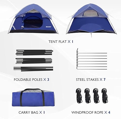 Miniatura 6 de Tienda de campaña impermeable para 234 personas para camping, ligera y fácil de instalar, tienda de campaña para senderismo al aire libre, tienda de