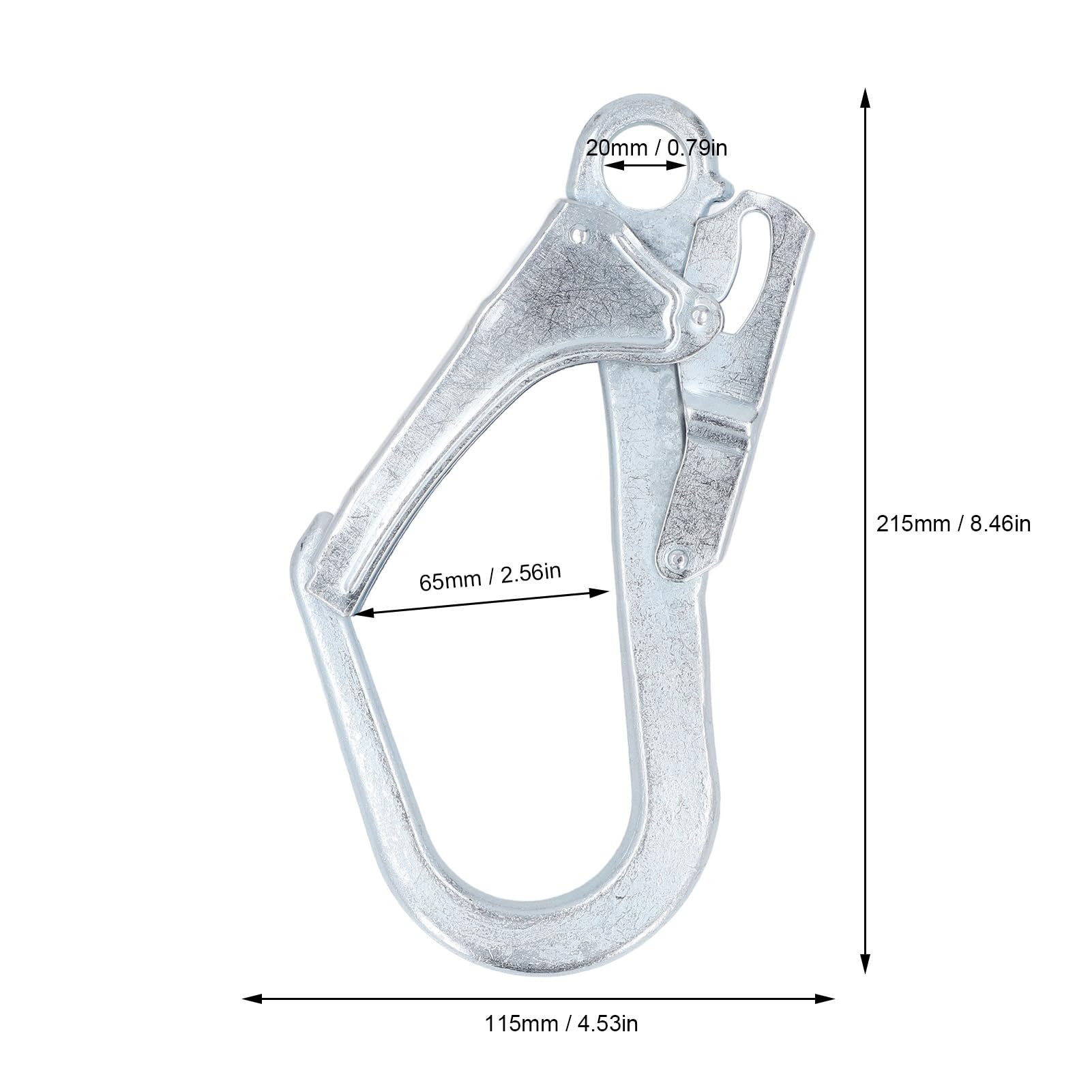 WBTY Safety Hook, 22 KN Load Capacity, Safety Chain Hook Made of Galvanised Alloy Steel, Multifunctional Self-Locking Chain Hook