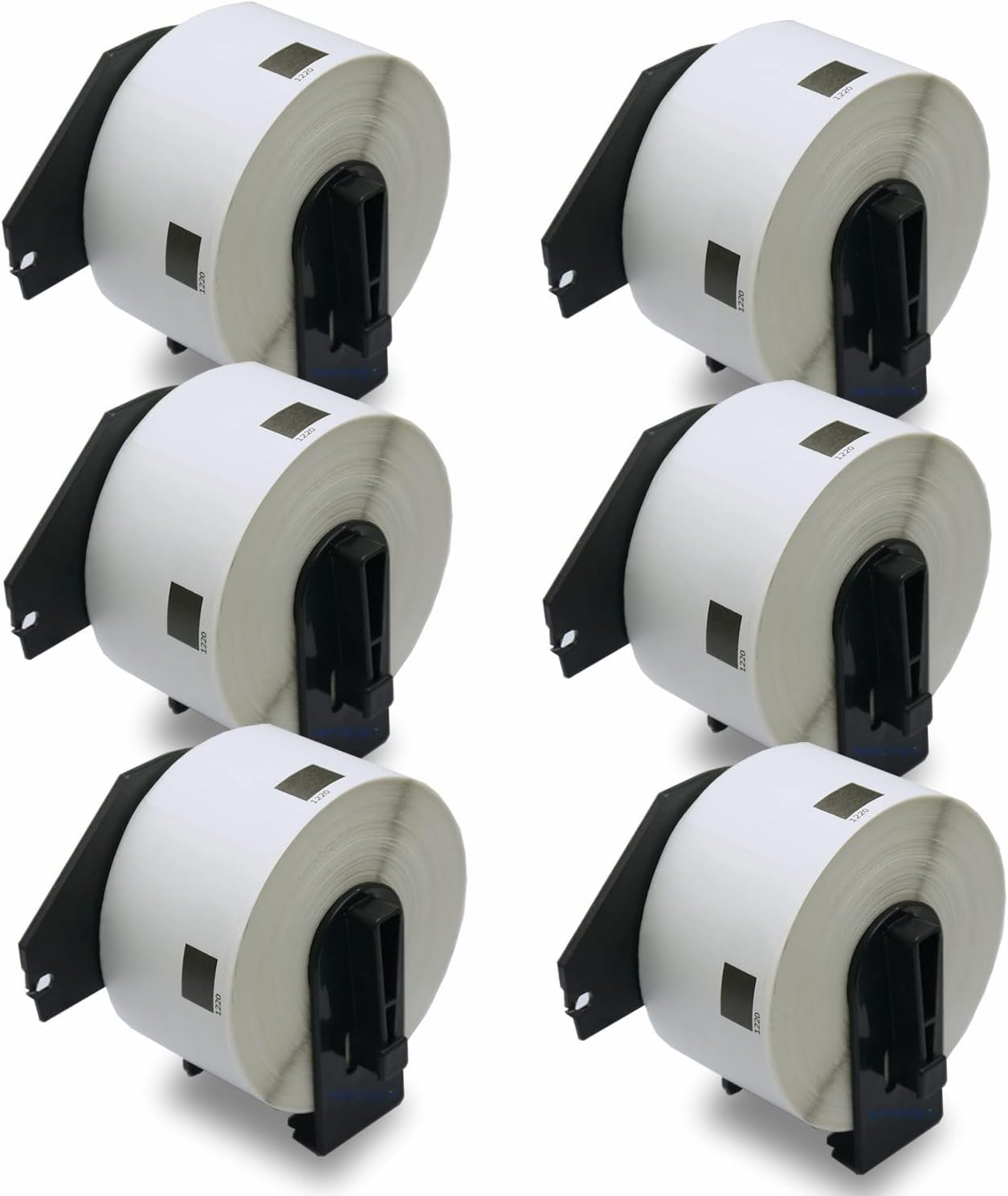 BETCKEY - Compatible White Labels Replacement for Brother DK-1220 (1.5 in x 1.8 in), Use with Brother QL Label Printers [6 Rolls/3720 Labels]
