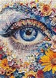 Puzzle 300 Teile Erwachsene Blumen Augen, Kreative Unterhaltung, Herausforderndes Rätsel, Spaß, Klassisches Puzzle 40 x 28 cm 300 Teile Puzzle