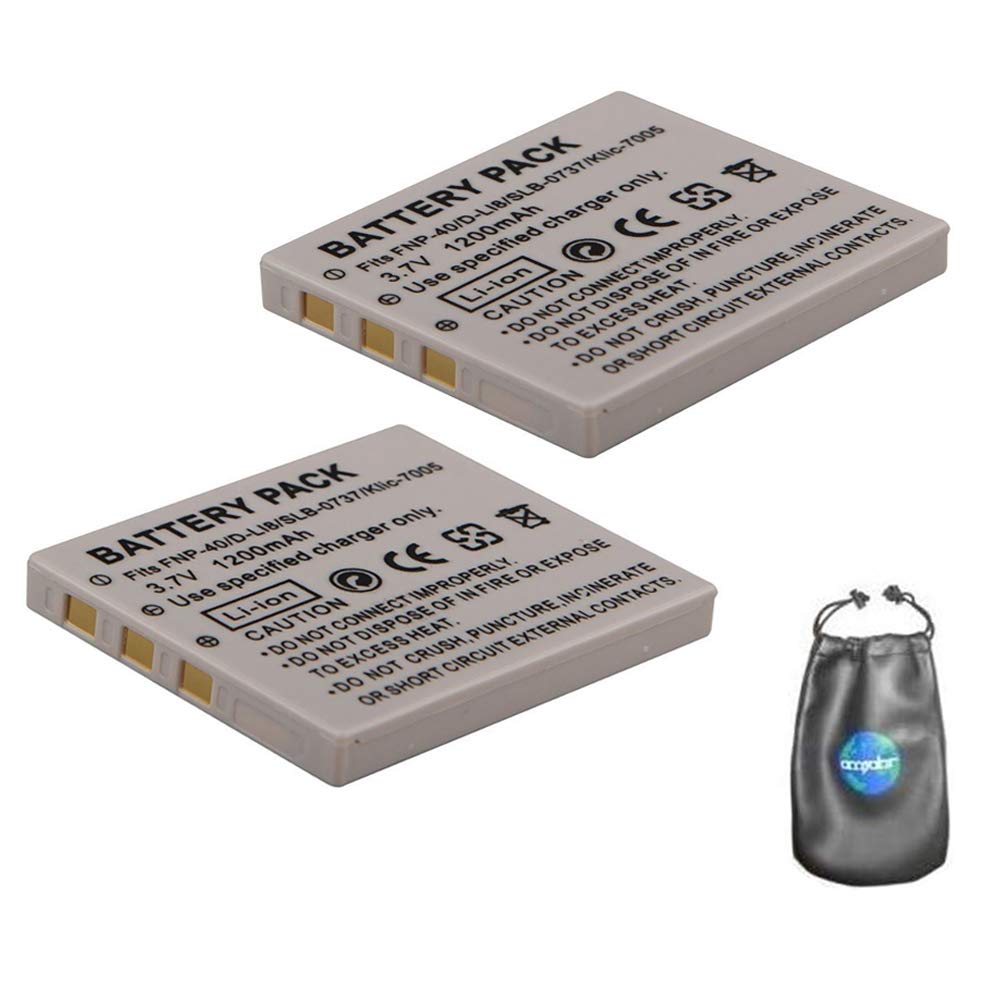 ValuePack (2 Count): Digital Replacement Camera and Camcorder Battery for Fujifilm NP40, FinePix: F402 - Includes Lens Pouch