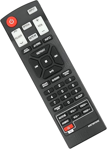 Miniatura 5 de AKB73575402 Reemplazo de control remoto para LG Sound Bar NB2420A NB2520A NB2530A NB3520A NB3530A NB3730A NB3531A NB3532A S33A1-D Sistema de barra