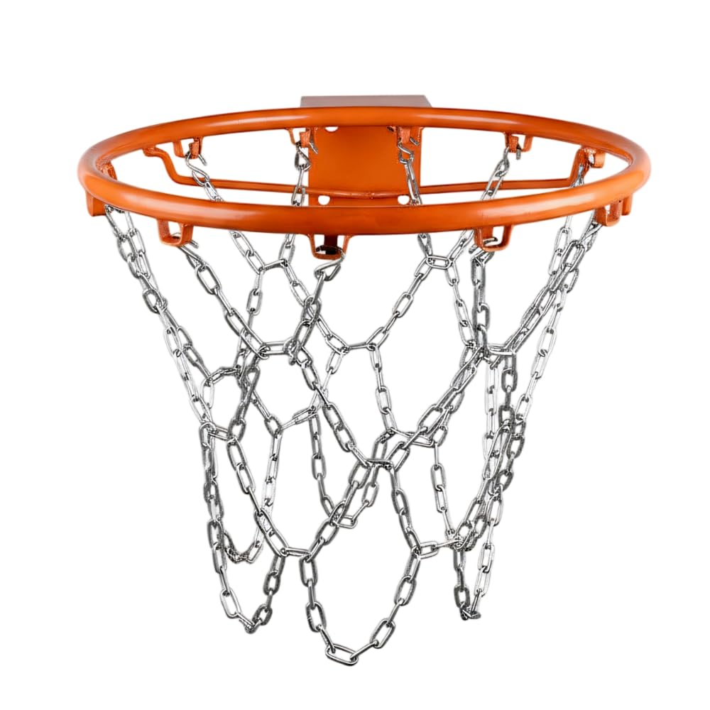 Heavy Duty Basketball Net, Rust Proof Weather Resistant Outdoor Hoop Chain with 12 Loops
