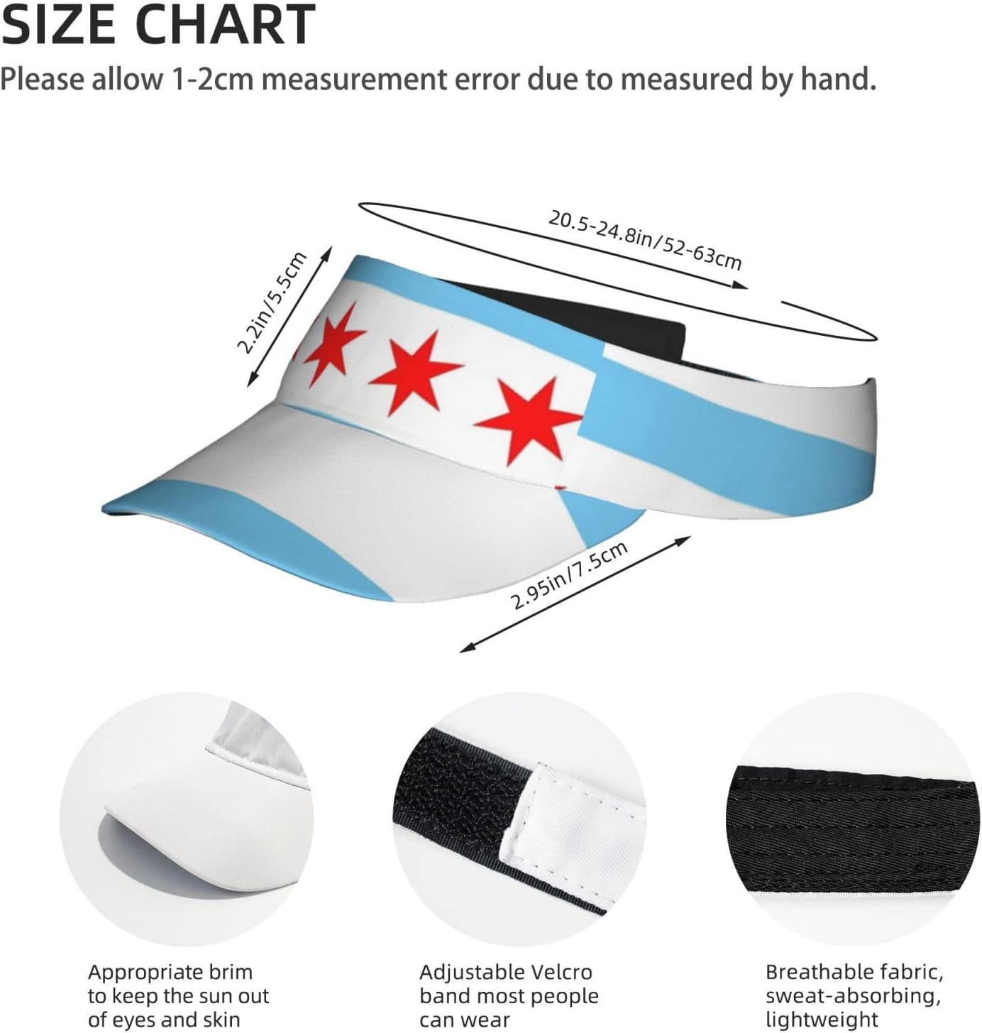 Cute Flag Sport Sun Visor Hats Adjustable Empty Top Baseball Cap Outdoor Patriotic Ball Caps for Women and Men - Image 4