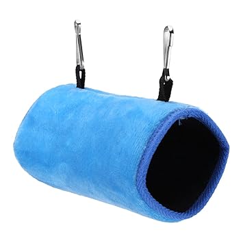 Cotton Warm Hammock, Durable Hanging Cage, for Winter for Small Pet(Blue S, 12)