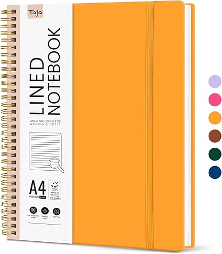 Vista 13 de Taja Cuaderno de puntos en espiral, cuadernos de 8.5 x 11 pulgadas para trabajo, diario grande A4 para mujeres y hombres, diario punteado, cuaderno