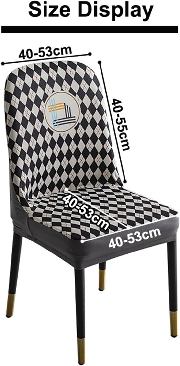 Curved Back Dining Chair Cover Modern Stretch Curved Back Chair Cover Mid Century Accent Dining Armless Covers for Bedroom Vanity Banquet,Black,1pcs