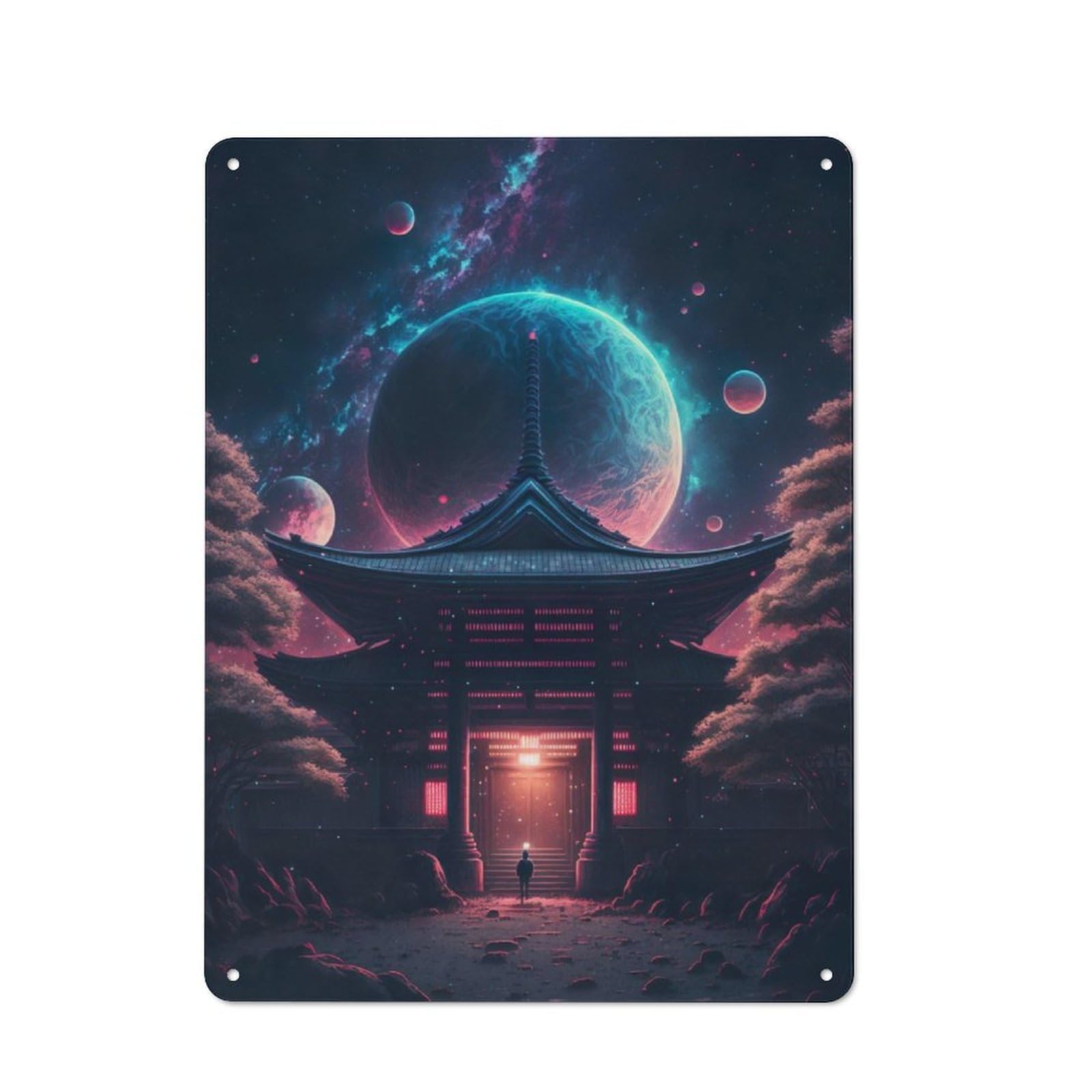 Junmoney Cosmic Gateway For Garden Room Or Summerhouse, Retro Tin Sign 40X30cm, For Garage, Workshop And Man Cave Decoration