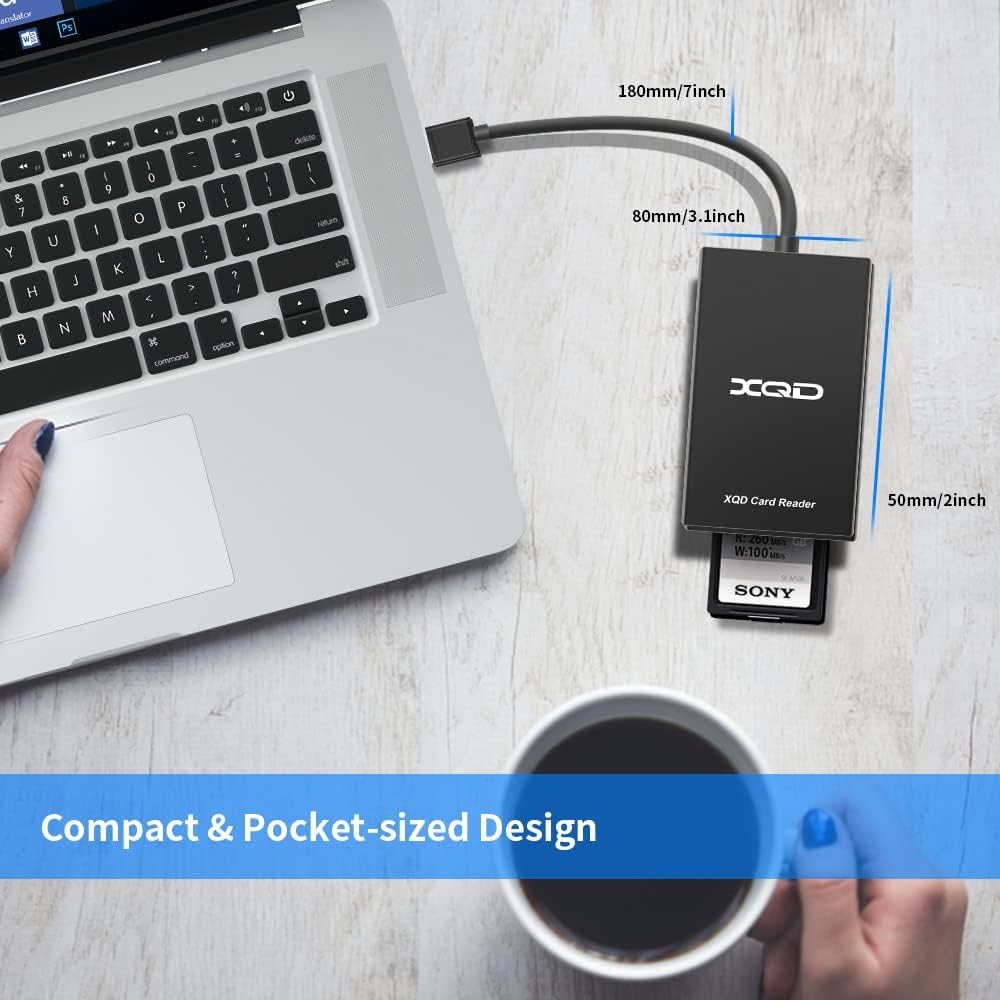 Bеѕt Cуbеr Mоndау 🔥 XQD Card Reader, Rocketek USB3.0 XQD/SD Card Reader Dual Slot Memory Card Reader 5Gpbs Super Speed Compatible with Sony G/M Series, Lexar 2933x/1400x USB Mark XQD Card, SD/SDHC Card for Windows/Mac OS