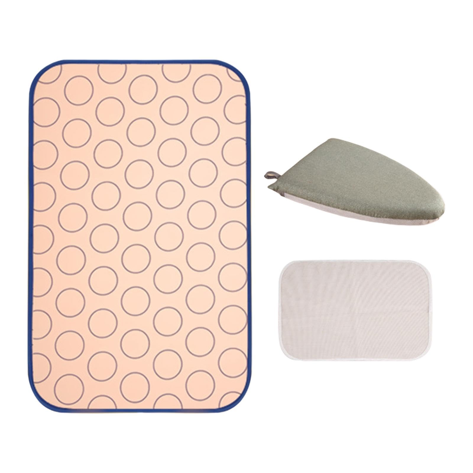 Bügelmatte für Tischplatten mit Wärmeisolierendem Netz, Rutschfester Bügelhandschuh für Flache Oberflächen, Bügelunterlage für Bett Und Arbeitsplatte, 62cmx120cm