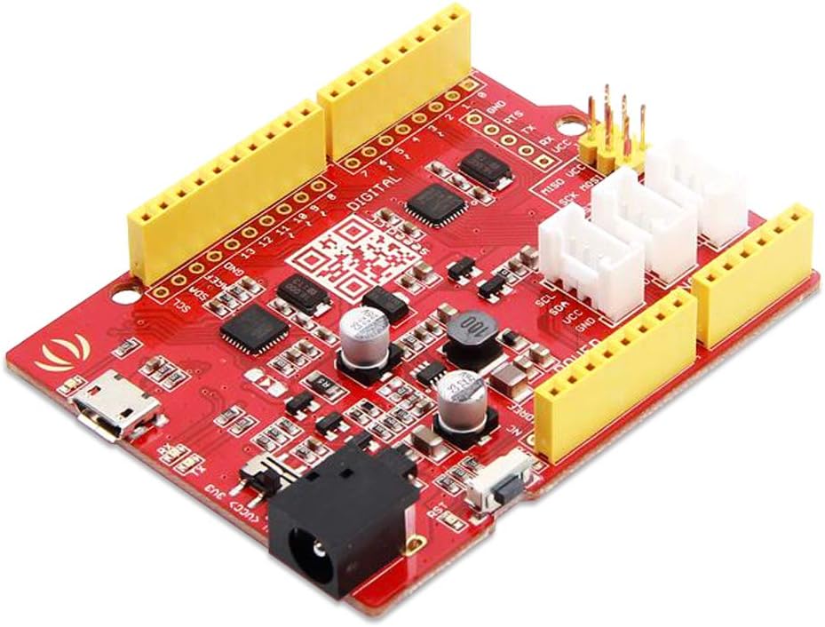 seeed studio Seeeduino V4.2 Arduino Compatible Board with ATmega328, USB, 14 Digital I/O Pins, 6 Analog Inputs, ISP Header, Grove Connectors