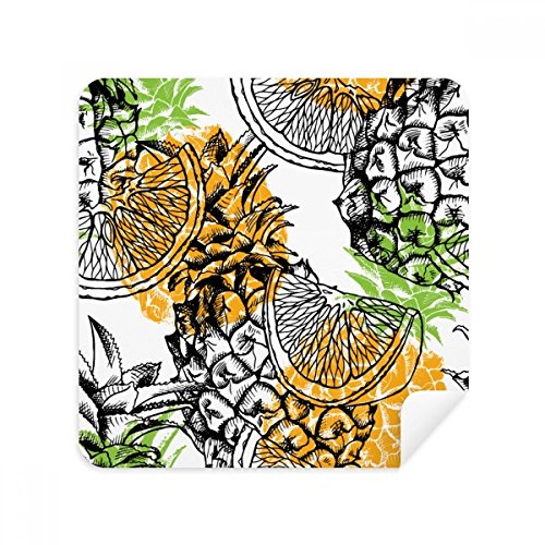 Chiffon de nettoyage suède ananas jaune texture douce pour verre de lunette