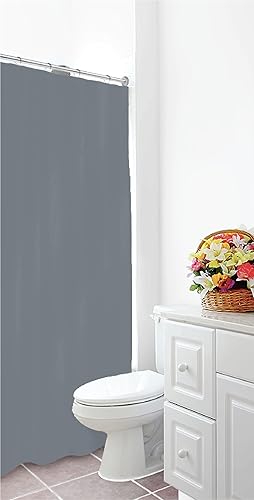 Miniatura 2 de Forro de cortina de ducha de PEVA con 3 calibres de 70 x 72 pulgadas, con 3 imanes en la parte inferior y 12 agujeros de metal para tus ganchos de