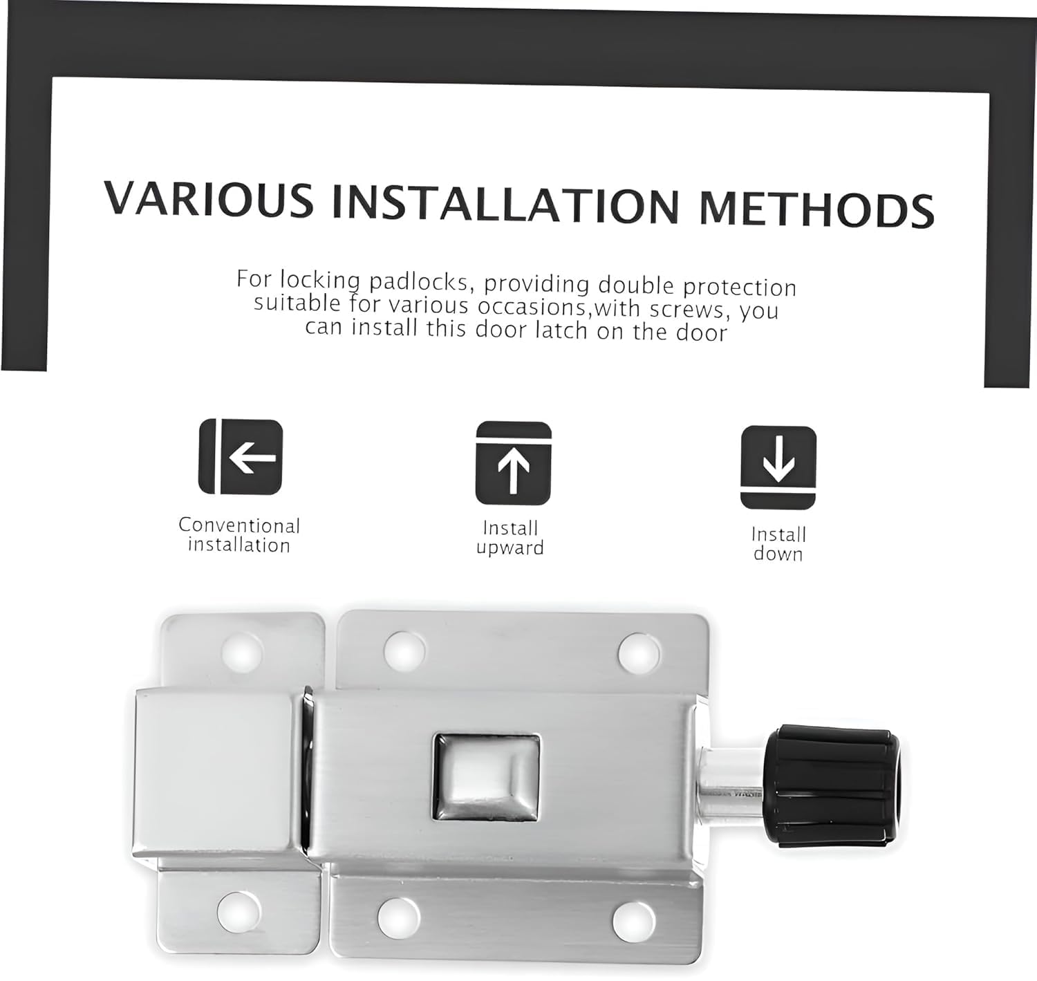 SVK Dream Stainless Steel Spring Door Latch, 3 inch, Automatic Latch Bolt, Security Gate Door Lock 1
