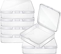 Vista 11 de 6 Piezas Mini Cajas de Almacenamiento de Cuentas Transparentes de Plástico para Coleccionar Artículos Pequeños, Cuentas, Joyas, Tarjetas de Visita