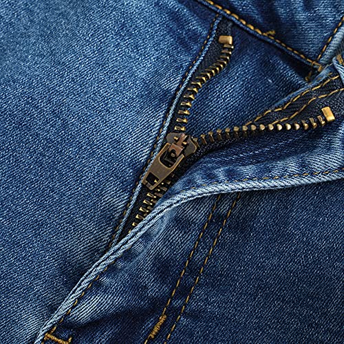 Image of THUNDER STAR Women Mid Rise Ripped Stretchy Jeans Shorts Frayed Raw Hem Casual Denim Shorts