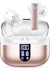 Wireless Earbuds, Bluetooth 5.3 Wireless Earphones in Ear with ENC Noise Cancelling Mic, Clear Sound, Waterproof Earbuds, Touch Control Bluetooth Earphones for iOS/Android/Sport (Rose)