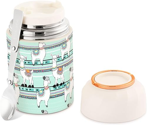 Llama Food Jar with Spoon Stainless Steel Vacuum Insulated Food Container 17 oz Food Flask for Hot Food disponible en Yaxa Venezuela