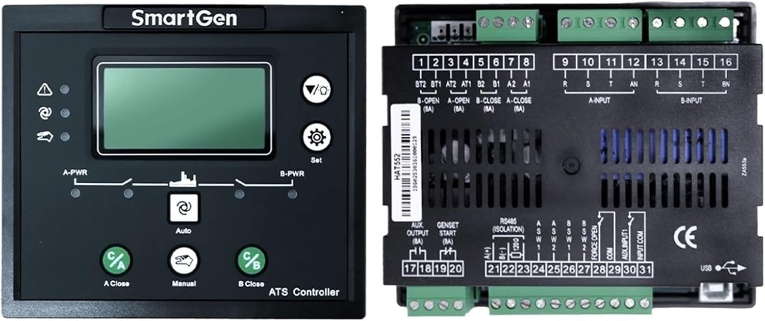 HAT552 HAT553 Generator ATS Control Module Generator Diesel Genset Panel Auto Start Dual Power Transfer Controller(HAT552)