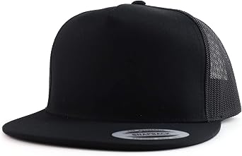 Armycrew Oversize XXL Structured Blank 5 Panel Flatbill Snapback Mesh Cap