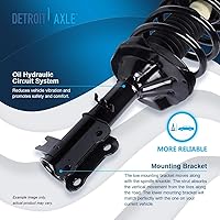Vista 1198 de Detroit Axle - Kit de suspensión delantera de 10 piezas para Chevy Aveo Aveo5 Pontiac G3 Wave 2 Ready Struts Assembly 2 Enlaces de barra