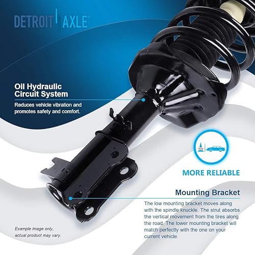 Miniatura 1198 de Detroit Axle - Kit de suspensión delantera de 10 piezas para Chevy Aveo Aveo5 Pontiac G3 Wave 2 Ready Struts Assembly 2 Enlaces de barra