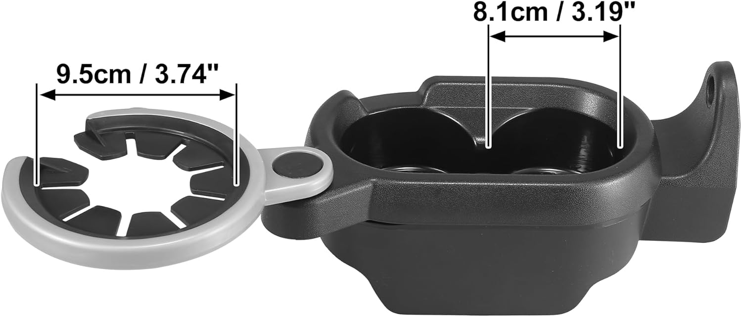 X AUTOHAUX Car Interior Center Console Cup Holder Bracket for Smart Fortwo 2007-2014 A4518100370 Black