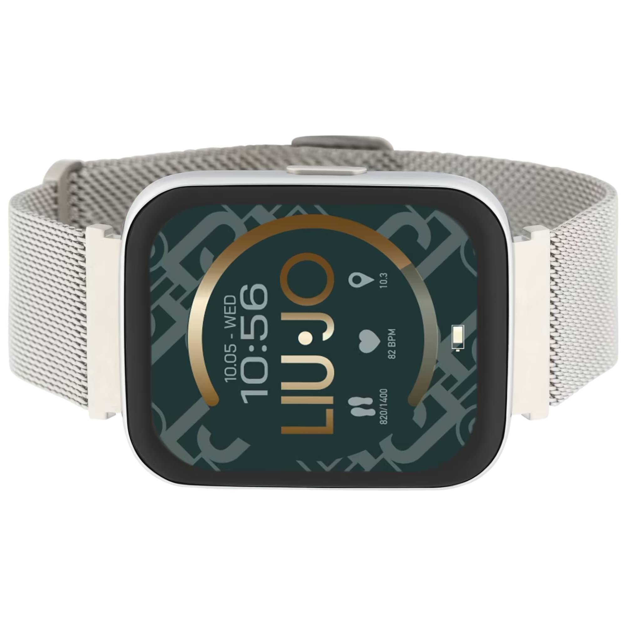 LIU JO SWLJ081 Orologio da donna Voice Man in argento con cinturino in acciaio inox, impermeabile IP67, massimo 30 minuti, diametro cassa: 43 mm