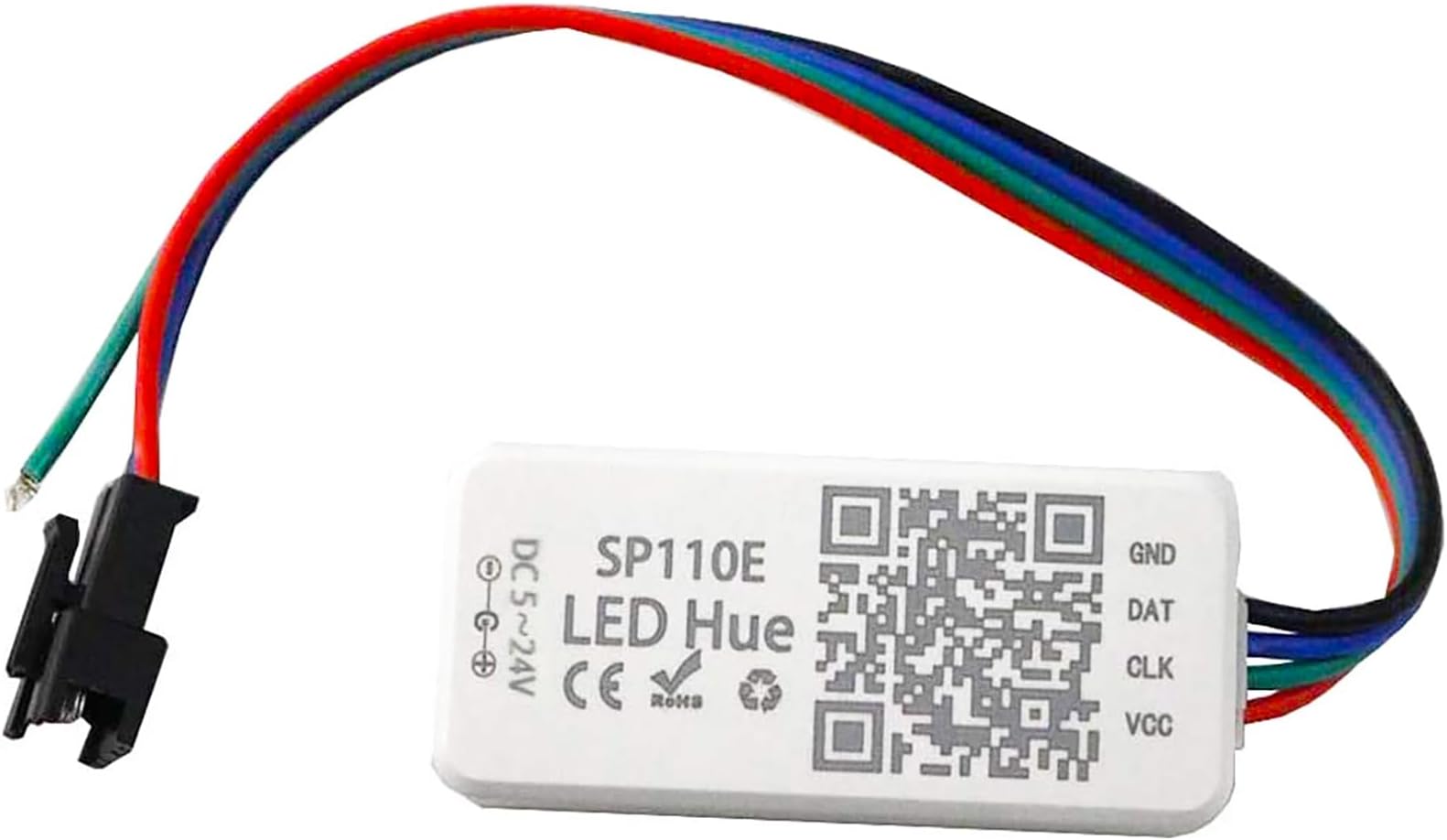 VIPMOON DC 5-24V SP110E Bluetooth Controller, Bluetooth LED Light Controller, Smart iOS/Android App Control, 1024 Pixels for WS2811 WS2812B SK9822 APA102 RGB/RGBW LED Strip Light