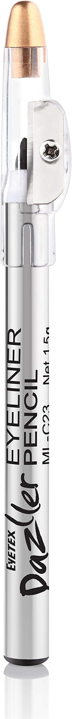 EYETEX DAZLLER Matte Finish Eyeliner Pencil with Built-in Sharpener (Black, 1.5g) Matte Finish